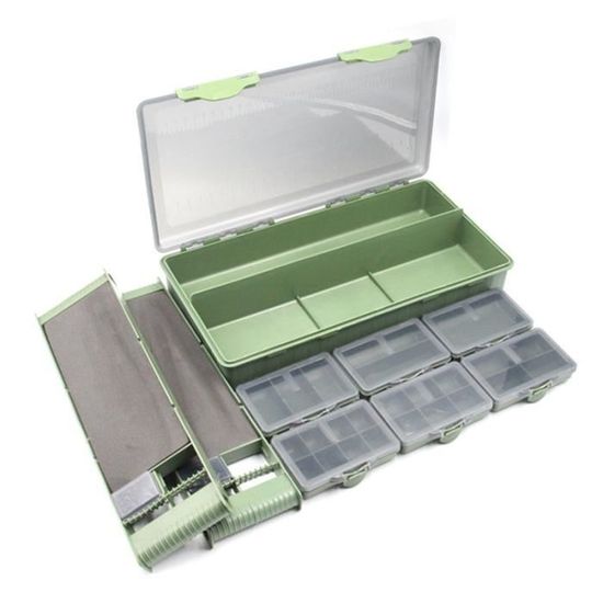 NGT 4+1 Fishing Tackle Box Système Avec 4 bits Boîtes-pêche Crochet de poids de stockage