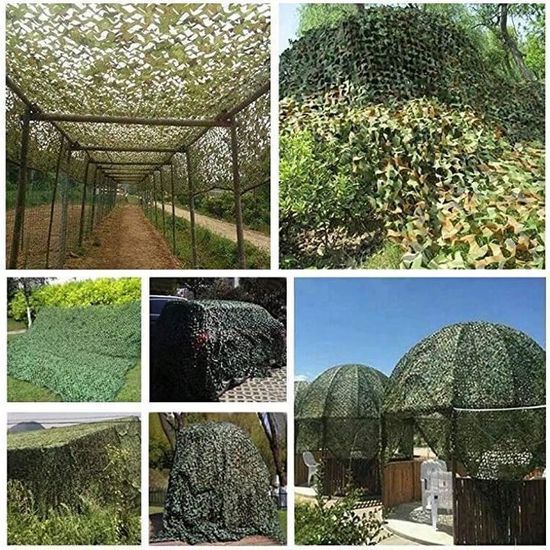 Filet Camouflage NEWFUN 4x5m Extérieur, Tissu Oxford 150D Pour Chasse, Jardin, Camping