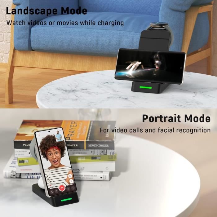 Chargeur Sans Fil Pour Google Pixel Watch,3 En 1 Station De Recharge Pour Google Pixel 7 Pro7A