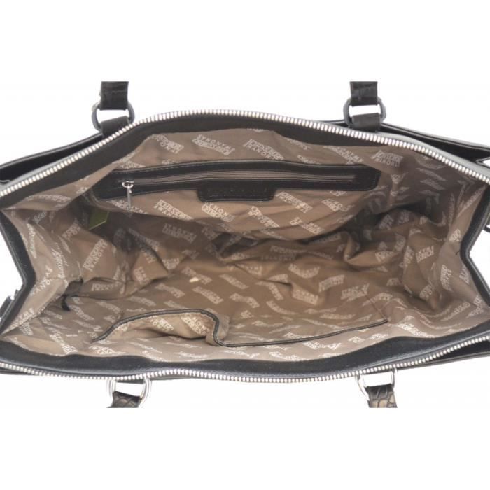 Sac Bandoulière George Rech Noir à Carreaux - Petit Format, Fausse Peau, Style Hobo Avec Clochette