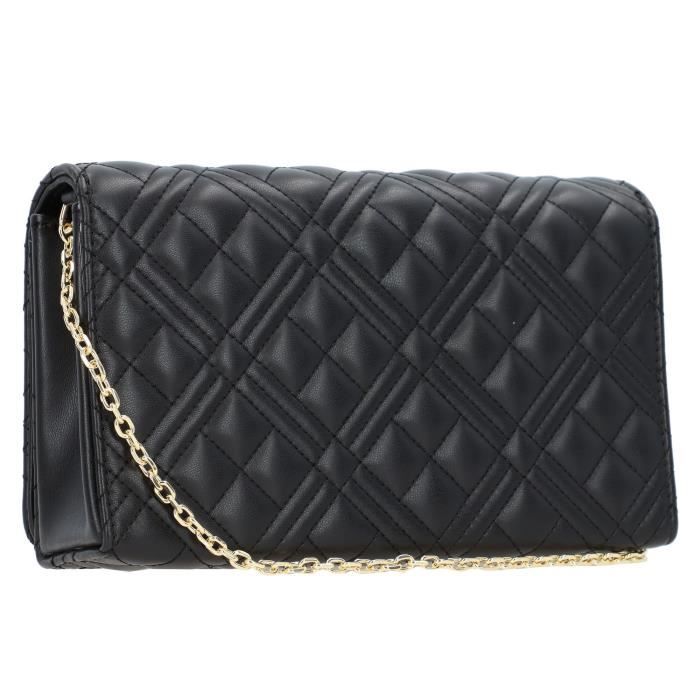 Sac a bandouliere Love Moschino matelasse noir 22 cm noir Cdiscount Bagagerie Maroquinerie
