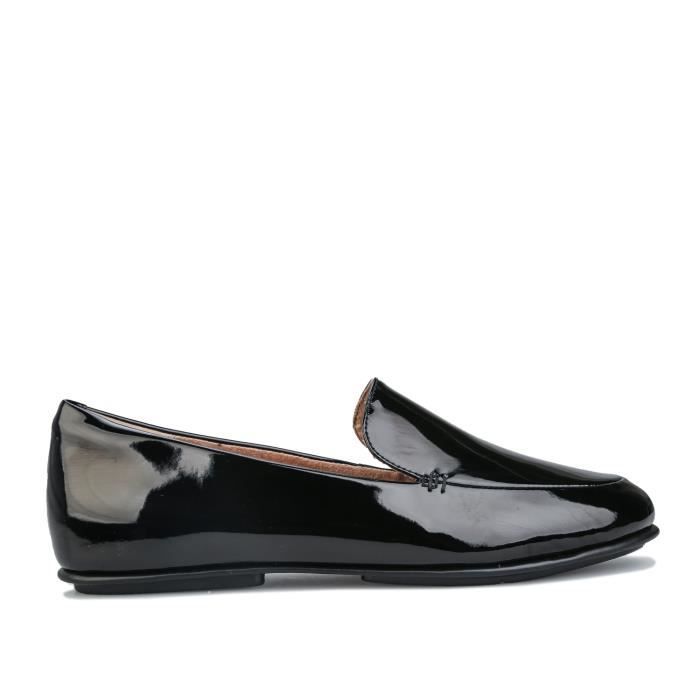 Mocassins vernis Fit Flop Lena Femme Noir Noir Cdiscount Chaussures