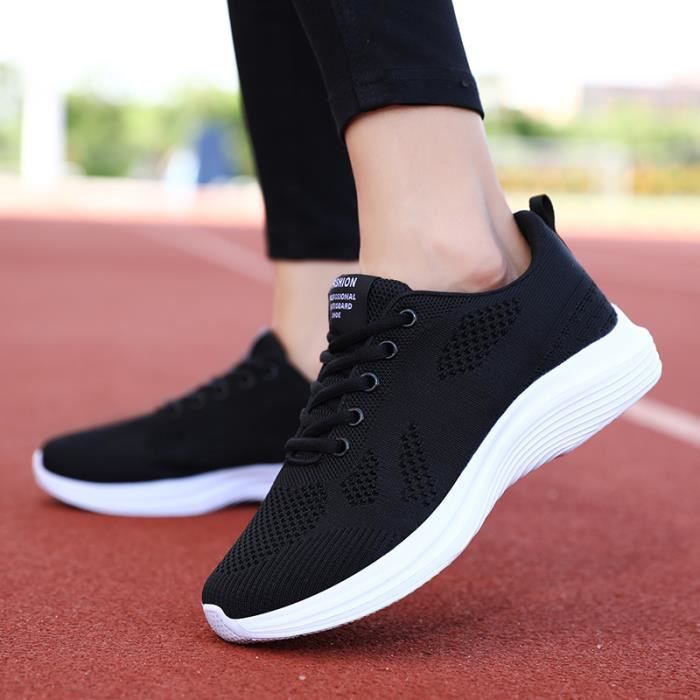 Chaussure Noir Baskets Femme CVoler un tissu tisse haussures de sport Noir Cdiscount Chaussures