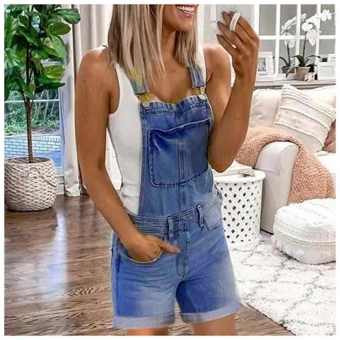 Salopette jeans pantaloncini sales