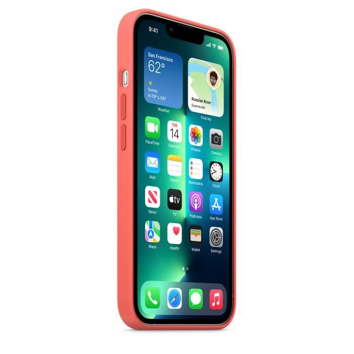 Coque en silicone Apple avec MagSafe pour iPhone 13 Pro Max Rose craie -  Coque et étui téléphone mobile