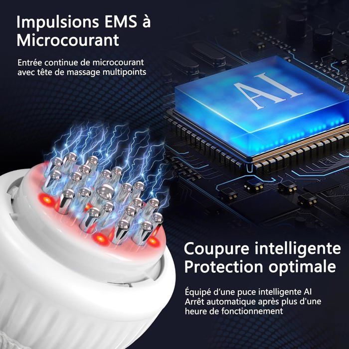 Bracelet De Massage Chauffant EMS Pour Poignet - Vibration, électrothérapie, Rechargeable - Taille Unique, Gris