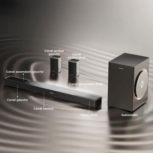 Barre de Son ULTIMEA Poseidon D60 Dolby Atmos 5.1 avec Caisson de Basse