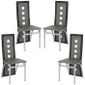 Laizere Lot De 4 Chaises De Salle A Manger Gris Et Noir Style