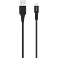 GREEN_E Cable micro USB avec attache - 1,2 m - Noir-0