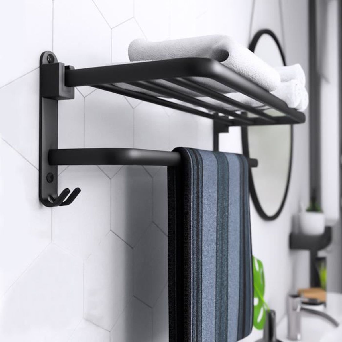 Porte Serviettes Autocollant Gris De 30 Cm En Aluminium Antirouille 3 Porte Serviettes Autocollant Gris De 30 Cm En Aluminium Antirouille 3