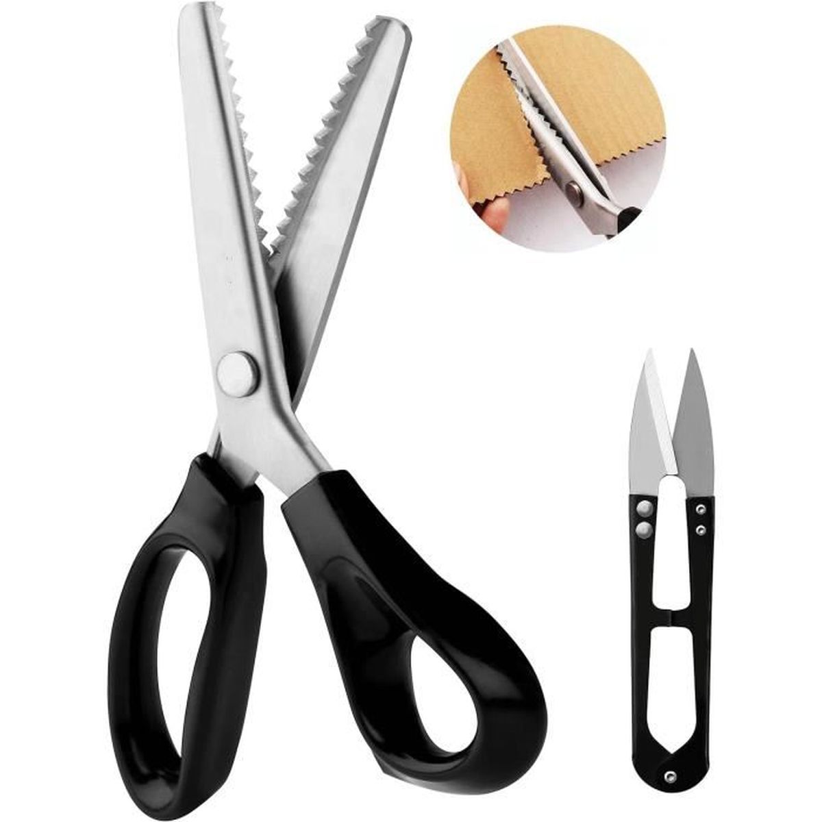 Ciseaux à Cranter, Ensemble de Ciseaux , Ciseaux cranteurs Ciseaux à Denteler pour Couper Les