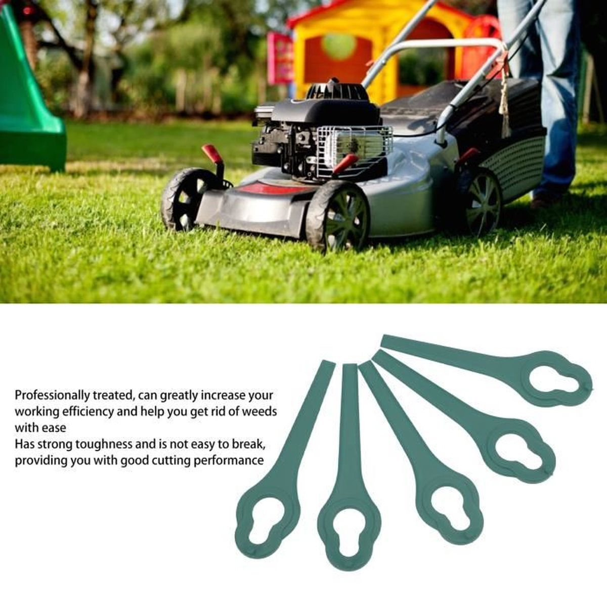 Waldspring Lame Coupe Bordure 10 Pcs, Lame Metal Coupe Bordure, Lame Tondeuse à Gazon - Foto 9