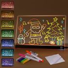 NOBRAND Tablette Lumineuse Dessin Enfant Tableau lumineux Message LED Acrylique Effaçable 30x20cm avec Interrupteur on/off et 7 couleurs