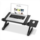 BRAND Support PC Table Ordinateur Tablette Lit Pliable Laptop Portable 360 ° Réglable Aluminium Noir