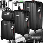 SET DE VALISES - TECTAKE - Set de valises rigides CLEO 4 pièces avec pèse - valise Roulettes amovibles pivotant à 360° - Noir
