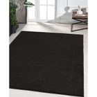 Tapis de salon - THE CARPET - Marley - Noir - 120x170 cm - Poils courts