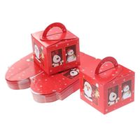 24pcs bonbons de noël boîte à biscuits cadeau de noël traiter cas de boîte cadeau faveur partie parti fournitures (rouge)