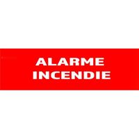 Panneau "Alarme Incendie" 200mm x 60mm - Signalisation de securite
