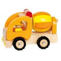 Jouet en bois - Camion toupie en bois - Jaune - Pour enfant de 3 ans et plus