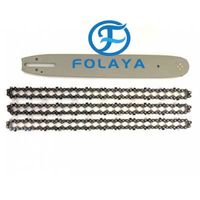 FOLAYA  Guide Chaine 25cm Pour Elagueuse + 3 Chaînes 40 Entraineurs 3/8 LP .050 (1,3mm) 