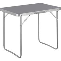 WOLTU Table de Camping, Table Pliante en Aluminium et MDF, Table de Pique-Nique Pliable, 70x60x50 cm, Gris W0ETT0015