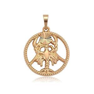 Pendentif Lion Signe Astrologique Or 14 Carats 585 - Petit, Massif, Allemagne