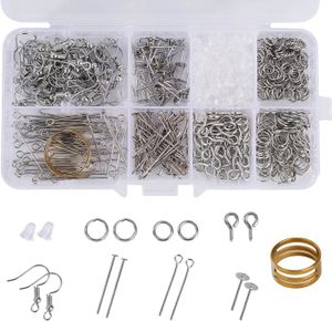 KIT BIJOUX Kit Fabrication de Bijoux Réparation Accessoires de Bijoux Création à la Main pour DIY Artisanat Faire Boucles d'oreilles.[G15]
