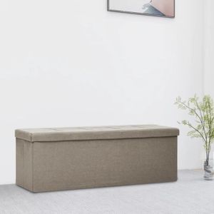 Coffre-banc de Rangement Couvercle Rabattable Design Anticollision pour Couvertures Jouets
