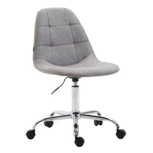 Homcom Chaise de bureau design conte 47x56x101cm Gris 