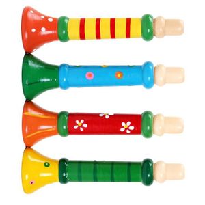 TROMPETTE Dioche Jouet de trompette en bois Trompette en bois jouet sonnant clairon en bois sifflet éducatif Instrument de instruments sanza