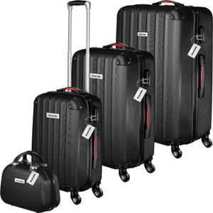 SET DE VALISES TECTAKE Set de valises rigides Cleo 4 pièces avec 