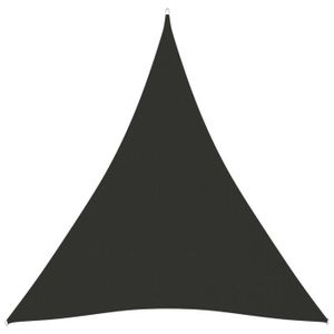 VOILE D'OMBRAGE Voile de parasol Tissu Oxford triangulaire 4x5x5 m Anthracite-7027307467773