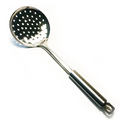 8 Pièces Écumoire Acier Inoxydable Avec Poignée Silicone - Passoire Fine Cuillère à Frire, Spider Passoire Cuisine, Noir