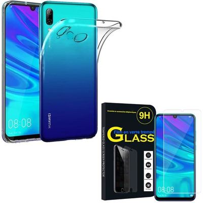 Coque Gel Silicone Transparente + Verre Trempé Pour Huawei P Smart 2020 - Neuf