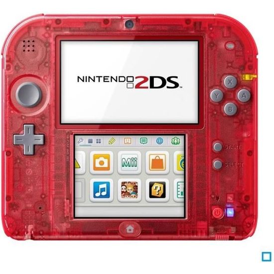 Console Nintendo 2DS - Nintendo - Rouge - Jouez aux jeux Nintendo 3DS en 2D