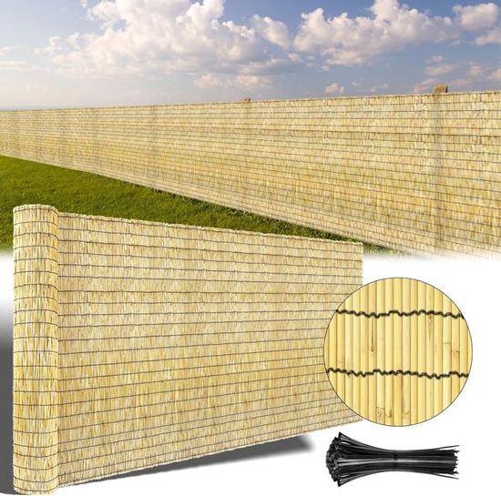 Clôture Brise-vue En Roseau Naturel - Rouleau Décoratif Pour Jardin, Balcon, Terrasse
