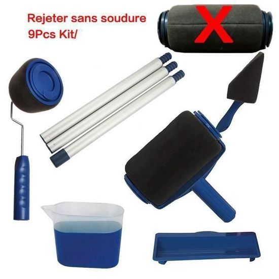 Rouleau à Peinture Incurvé Professionnel - Manche Long Et Recharges Incluses - Parfait Pour Tubes, Tuyaux Et Surfaces Arrondies (1¼" à 2¼") - 9