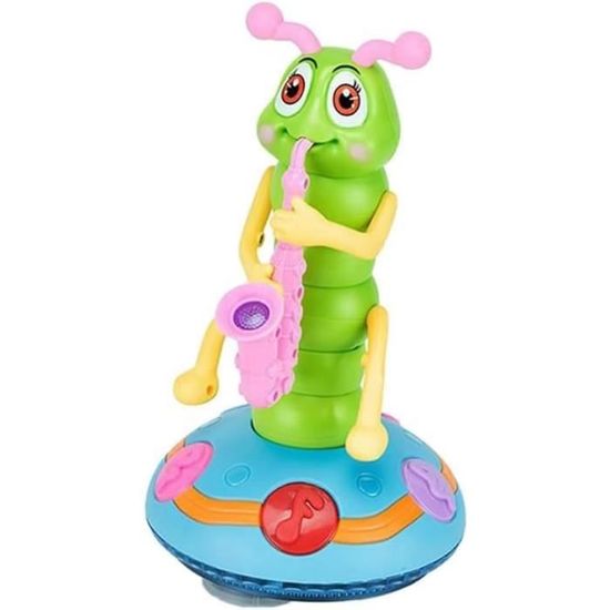 Saxophone Chenille Dansant Avec LED – Drôle, Coloré, Musical, électrique, Marque Générique