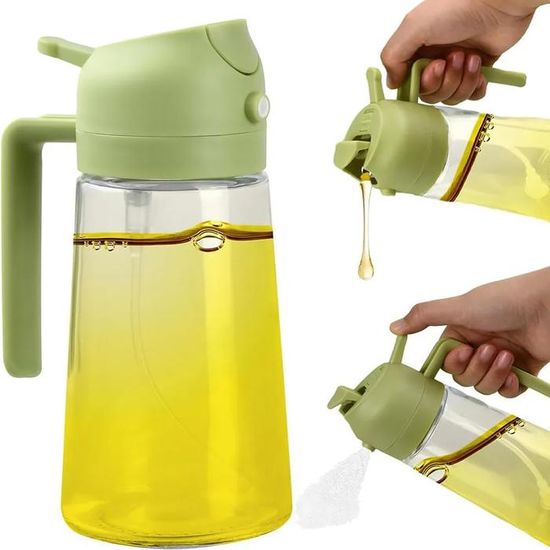 Bouteille Distributrice D'huile En Céramique 250 Ml – Avec Bec Verseur Inox Et Bouchon Bois, Design élégant
