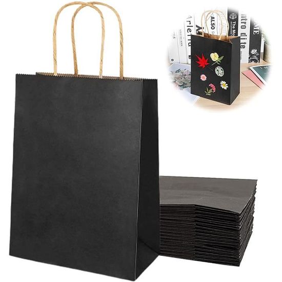 Sac en papier noir sale