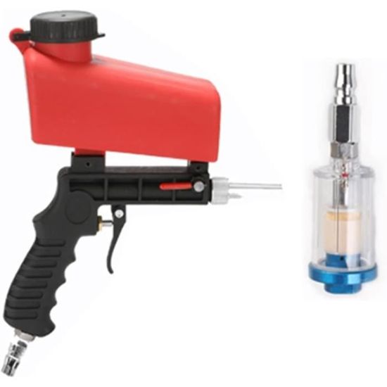 Sableuse à sable portable au pistolet de sablage Tuyau de 15 pi et trémie de 50 lb -YEA
