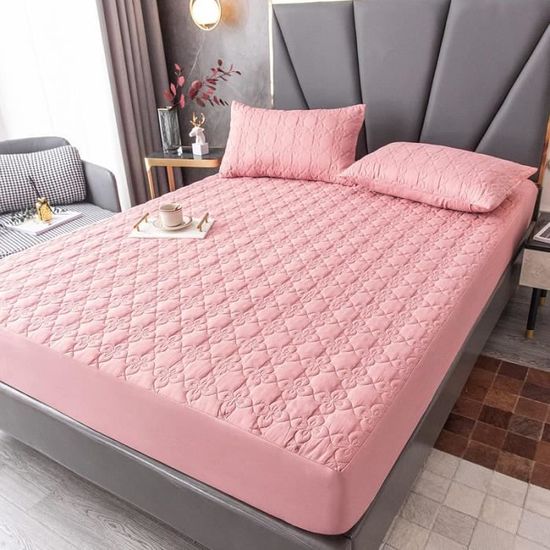 Housse De Matelas Imperméable Et Respirante - Protection Anti-taches Et Anti-acariens - Lavable En Machine - Taille 120x200 Cm - Marron - 4