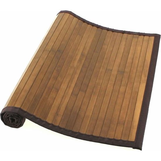 Tapis Bambou 245 x 345 en naturelle brun brun fonce NEUF 