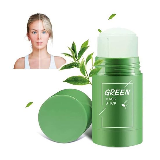 Masque Nettoyant Au Thé Vert En Stick - Argile Purifiante, Contrôle De L'huile, Taille Professionnelle