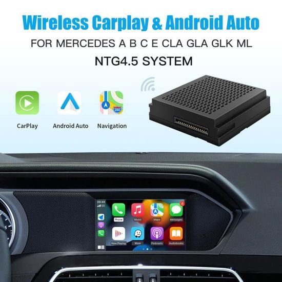 Carplay sans fil pour mercedes-benz abce cla gla glk ml sprinter ntg4.5 module becker pilote automatique android