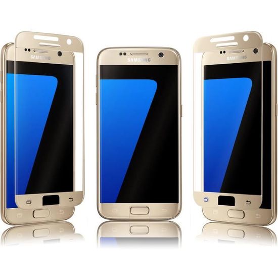 QDOS Protection écran pour Galaxy S7 - Doré - Cdiscount Téléphonie
