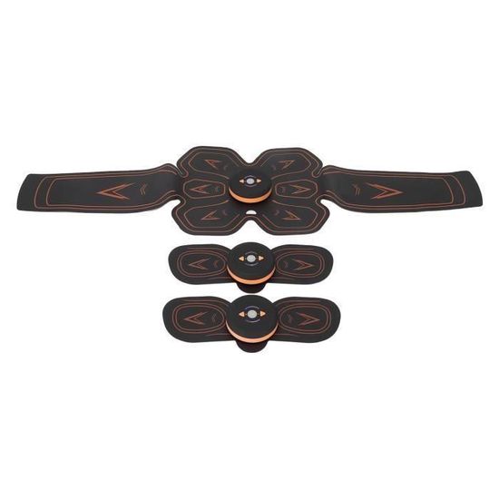 Ceinture De Stimulation Musculaire EMS - Pour Abdos Et Tout Le Corps - Rechargeable USB - Noire & Bleue