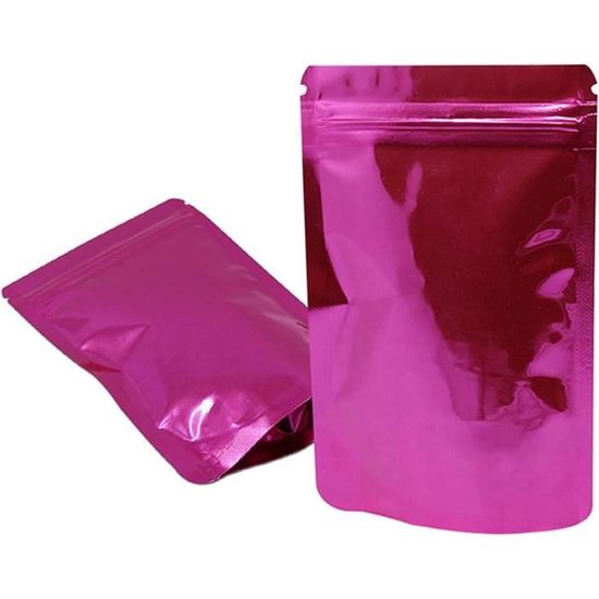 Funfery Lot De 100 Sacs Holographiques En Mylar Transparent Refermable Avec Fermeture éclair Pour Le Stockage Des Aliments, Des Cils, Des Bijoux Pour Petites Entreprises (6,1 X 9,9 Cm