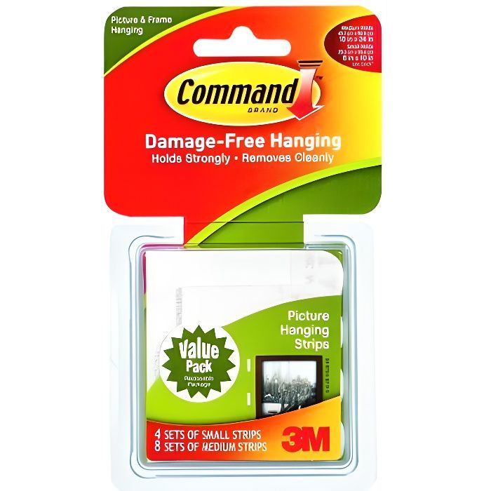 3M 17203 Accroches tableaux avec languettes adh…
