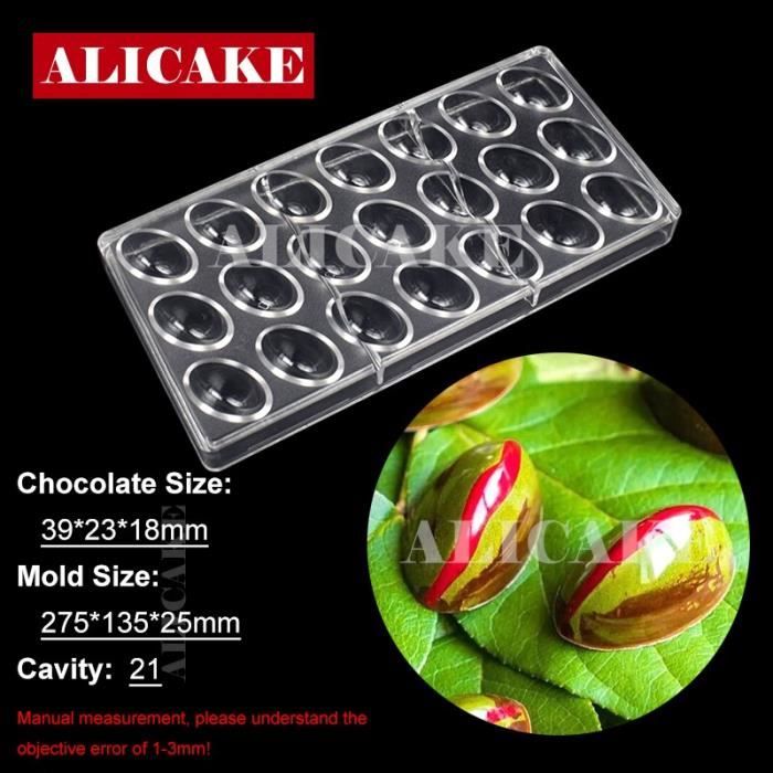 Moules à chocolat 3D en Polycarbonate, outils, plateau, moule pour chocolats, barre, gâteau